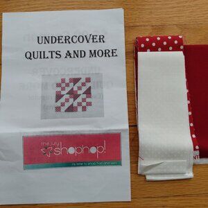 Quilt Block Sewing Pattern with Fabric - 2014 July Shop Hop Undercover Quilts